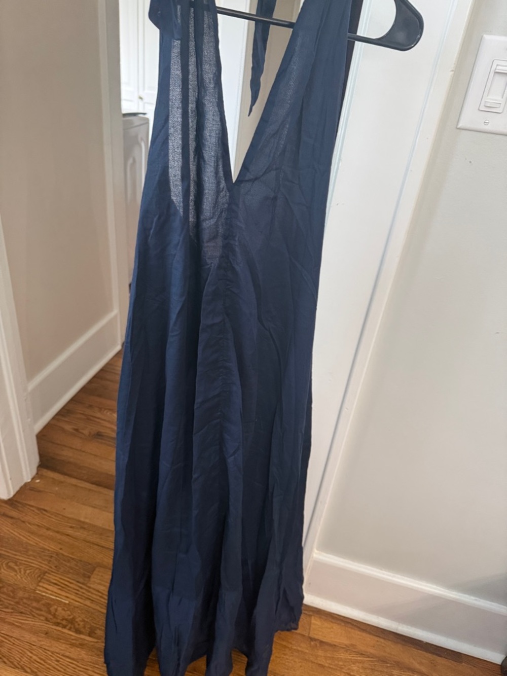 Boston Proper Navy Halter Maxi Dress